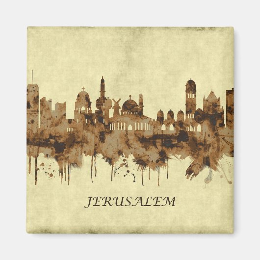 Jerusalem Israel Stadt Magnet (Vorne)
