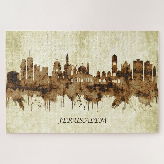 Jerusalem Israel Stadt Puzzle (Horizontal)