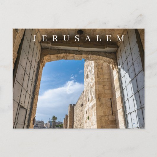 Jerusalem Jaffa Gate View Postkarte (Vorderseite)