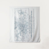 Jerusalem-Karte: Ein Psalm-Zitat auf Hebräisch und Wandteppich (Vorderseite)