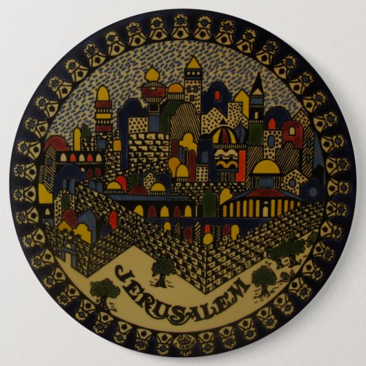 Jerusalem-Keramik Button (Vorderseite)