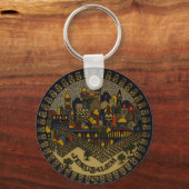 Jerusalem-Keramik Schlüsselanhänger (Vorderseite)