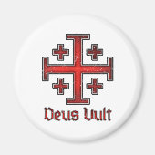 Jerusalem Knight Templar Crusader Cross Christian Magnet (Vorne)