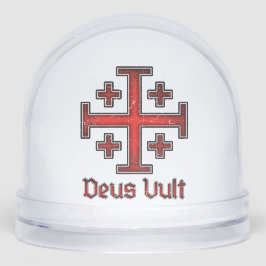Jerusalem Knight Templar Crusader Cross Christian Schneekugeln