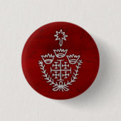 Jerusalem Knight Templar Kreuzfahrer Cross Deus Vu Button (Vorderseite)