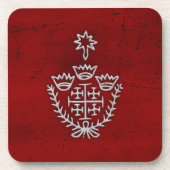 Jerusalem Knight Templar Kreuzfahrer Cross Deus Vu Getränkeuntersetzer (Vorderseite)