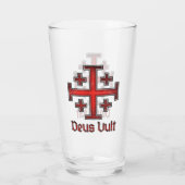 Jerusalem Knight Templar Kreuzfahrer Cross Deus Vu Glas (Rückseite)