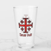 Jerusalem Knight Templar Kreuzfahrer Cross Deus Vu Glas (Vorderseite)