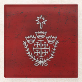 Jerusalem Knight Templar Kreuzfahrer Cross Deus Vu Glasuntersetzer
