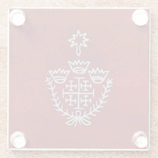 Jerusalem Knight Templar Kreuzfahrer Cross Deus Vu Glasuntersetzer (Rückseite)