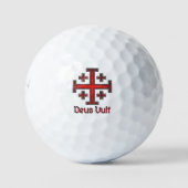 Jerusalem Knight Templar Kreuzfahrer Cross Deus Vu Golfball (Vorderseite)