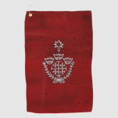 Jerusalem Knight Templar Kreuzfahrer Cross Deus Vu Golfhandtuch (Vorderseite)