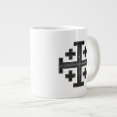 Jerusalem Knight Templar Kreuzfahrer Cross Deus Vu Jumbo-Tasse (Vorderseite Rechts)
