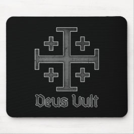 Jerusalem Knight Templar Kreuzfahrer Cross Deus Vu Mousepad