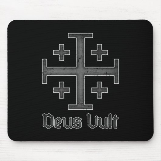Jerusalem Knight Templar Kreuzfahrer Cross Deus Vu Mousepad (Vorne)