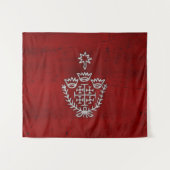 Jerusalem Knight Templar Kreuzfahrer Cross Deus Vu Wandteppich (Vorderseite (Horizontal))