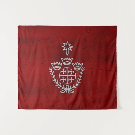 Jerusalem Knight Templar Kreuzfahrer Cross Deus Vu Wandteppich (Vorderseite (Horizontal))