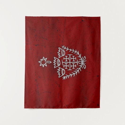 Jerusalem Knight Templar Kreuzfahrer Cross Deus Vu Wandteppich (Vorderseite)