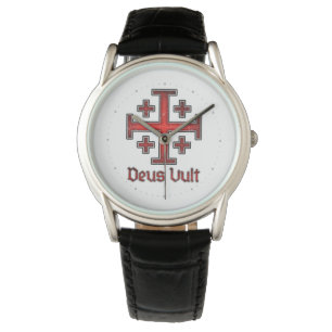 Jerusalem Knight Templar Kreuzfahrer Kreuz Christl Armbanduhr