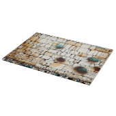 Jerusalem Kotel Hebrew Shabbat Shalom Challah Schneidebrett (Ecke)