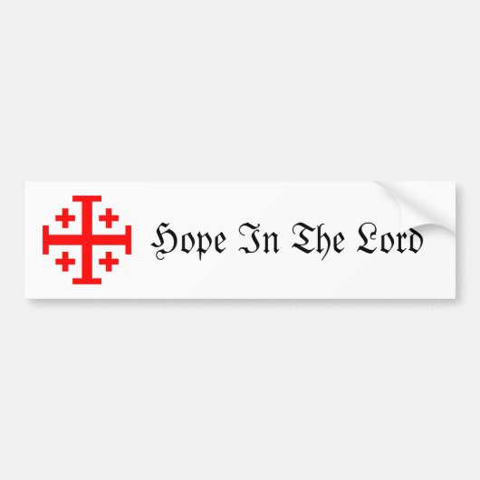 Jerusalem-Kreuz Autoaufkleber (Vorne)