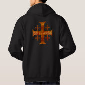 Jerusalem-Kreuz, beunruhigt Hoodie (Rückseite)