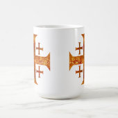 Jerusalem-Kreuz, beunruhigt Kaffeetasse (Mittel)