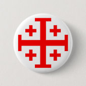 Jerusalem-Kreuz Button (Vorderseite)