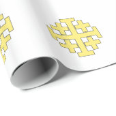 Jerusalem-Kreuz Geschenkpapier (Rolleneckpunkt)