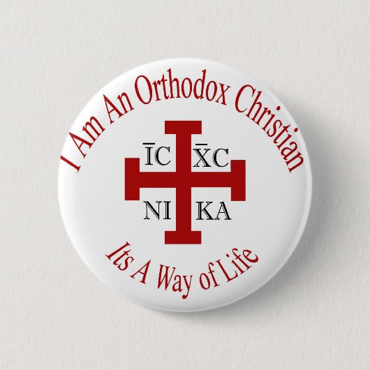 Jerusalem-Kreuz-Lebensart Button (Vorderseite)