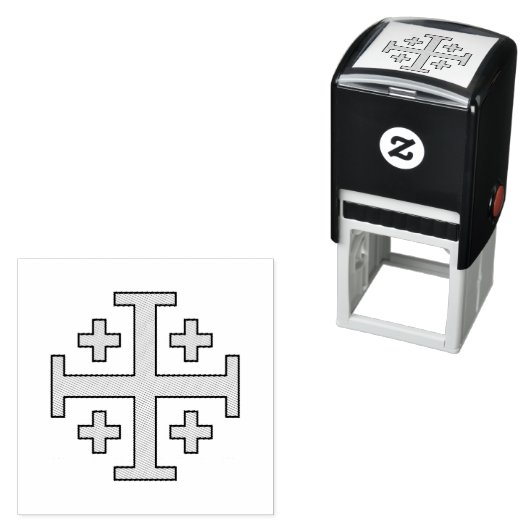 Jerusalem-Kreuz Permastempel (Beispiel)