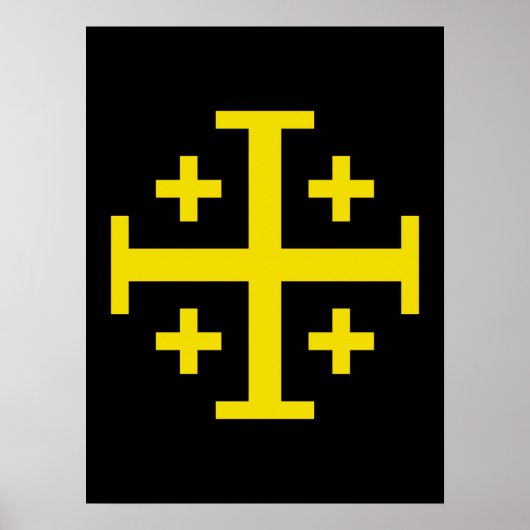 Jerusalem-Kreuz Poster (Vorne)