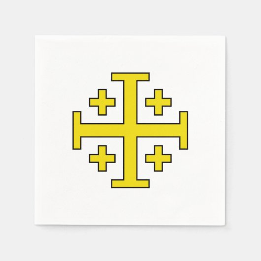 Jerusalem-Kreuz Serviette (Vorderseite)