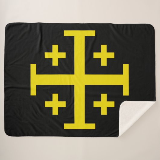 Jerusalem-Kreuz Sherpadecke (Vorderseite (Horizontal))