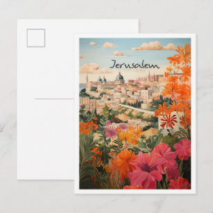 Jerusalem Kunst Reise  Postkarte