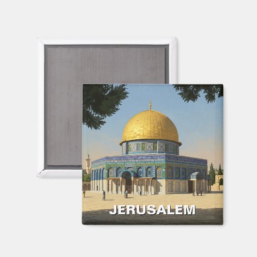 Jerusalem-Kuppel der Rockreise Magnet (Vorderseite/Rückseite)