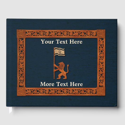 Jerusalem Löwe mit Flagge Gästebuch (Vorderseite)