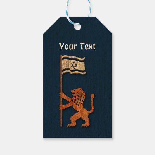 Jerusalem Löwe mit Flagge Geschenkanhänger (Vorderseite)