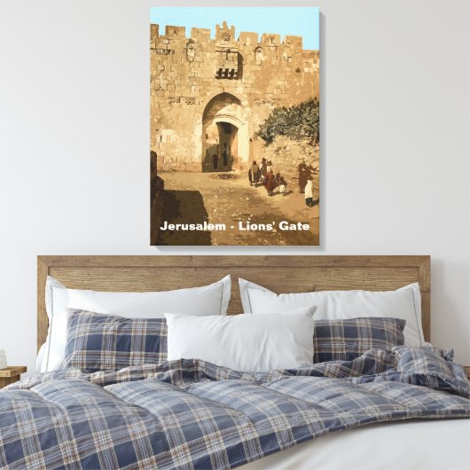 Jerusalem - Löwentor Leinwanddruck (Insitu (Schlafzimmer))