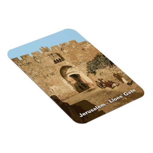 Jerusalem - Löwentor Magnet (Rechte Seite)