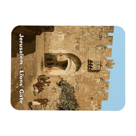 Jerusalem - Löwentor Magnet (Horizontal)