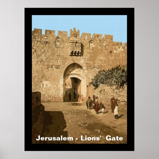 Jerusalem - Löwentor Poster (Vorne)