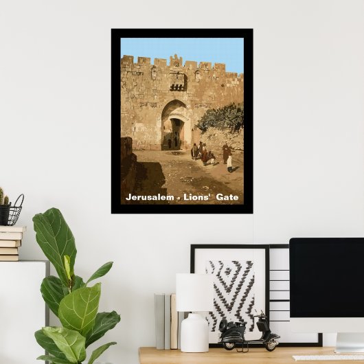 Jerusalem - Löwentor Poster (Heimbüro)