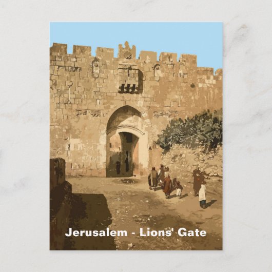 Jerusalem - Löwentor Postkarte (Vorderseite)