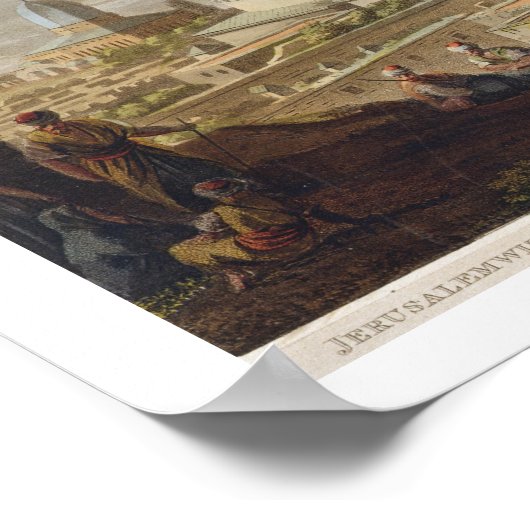 Jerusalem mit der Kirche des Heiligen Sepulchers, Poster (Ecke)