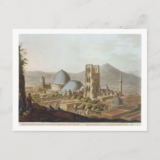 Jerusalem mit der Kirche des Heiligen Sepulchers, Postkarte (Vorderseite)