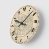 Jerusalem, mittelalterlicher Holzschnitt Runde Wanduhr (Winkel)