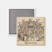Jerusalem, mittelalterlicher Wald Magnet (Vorderseite/Rückseite)