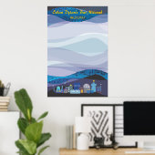 Jerusalem Musical Bar Bat Mitzvah Sign - In Poster (Heimbüro)