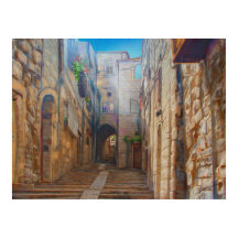 Jerusalem Old Street David City Israel Fine Art Ar